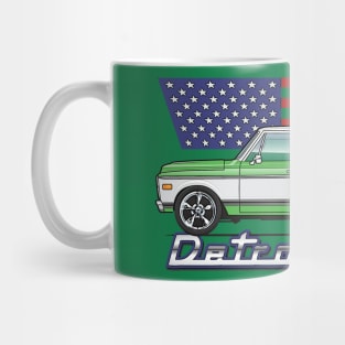 White & Green Truck Mug